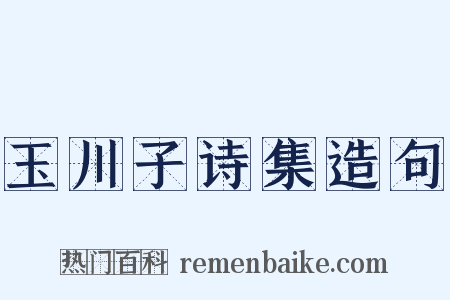 玉川子诗集造句是什么意思的图片